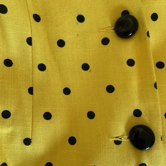 Vintage Braemar Jeremy Scott yellow polka dot blazer - Picture 4 of 4
